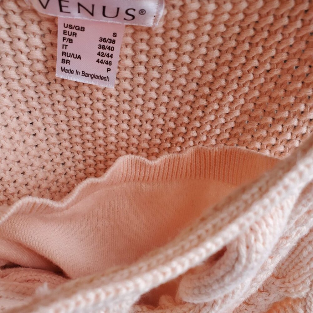 VENUS Peachy Pink Pullover High-Low Sleeveless Sweater Top - S - Picture 7 of 12
